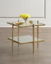 Global Views Laforge Antiqued Gold End Table In Antique Gold