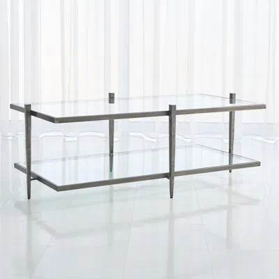Global Views Laforge Cocktail Table-natural Iron In Transparent
