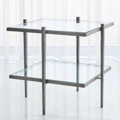 Global Views Laforge End Table In Natural Iron