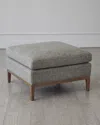 Global Views Laguna Ottoman In Gray