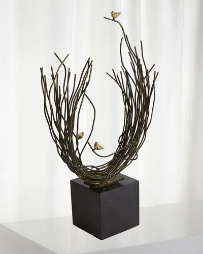 Global Views Large Birds Nest Sculpture