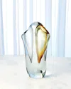 Global Views Large Duet Vase, Amber/grey