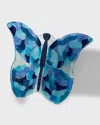 Global Views Large Glass Butterfly In Blue