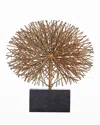 Global Views Large Gold Leaf Tumble Weed Sculpture In Gold