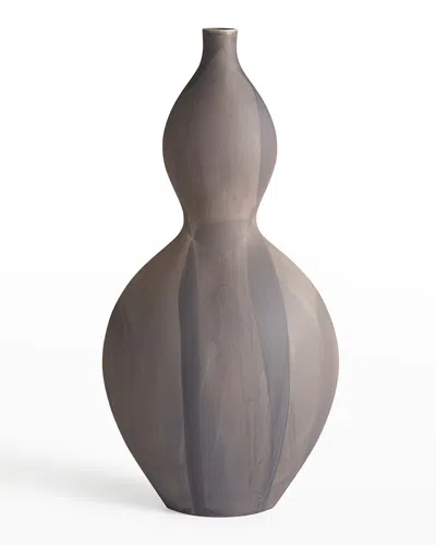 Global Views Large Helios Vase In Gray