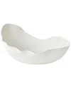 Global Views Large Horn Bowl In White
