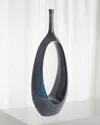 Global Views Open Oval Ring Vase, Large