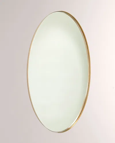 Global Views Large Oval Mirror In Gold