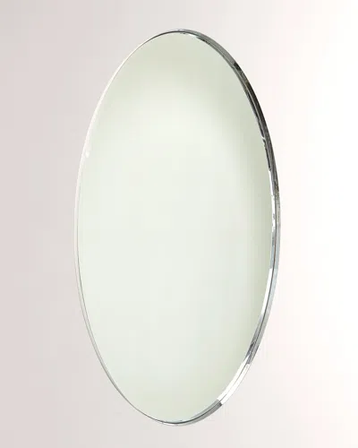 Global Views Large Oval Mirror In Metallic