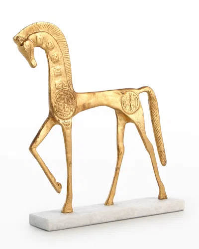 Global Views Large Roman Horse In Gold