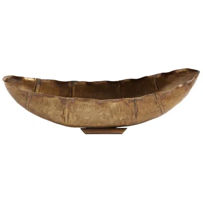 Global Views Larkin Bowl-antique Brass-lg