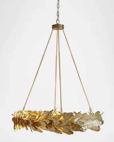 Global Views Laurel 50" Led Chandelier In Gold