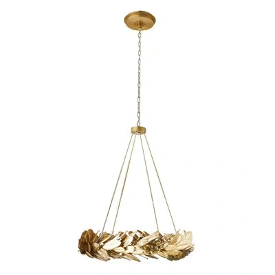 Global Views Laurel Chandelier-brass
