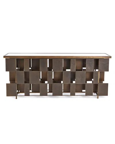 Global Views Layered Console In Brown