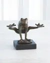 Global Views Leap Frog Sculpture In Green