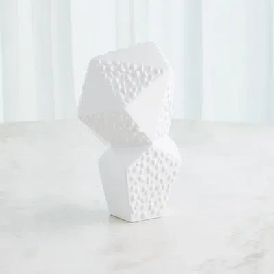 Global Views Les Facettes Sculpture In Matte White