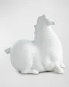 Global Views Libertino Horse Sculpture - Matte Black In White