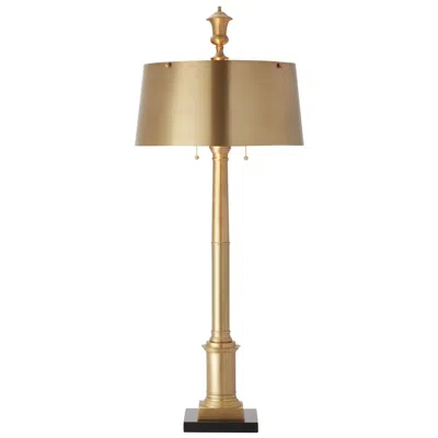 Global Views Library Lamp-antique Brass In Gold