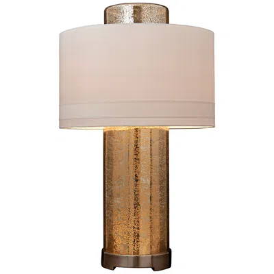 Global Views Lighthouse 33 1/2" Mercury Glass Night Light Table Lamp In Brown