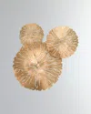 Global Views Lily Pad Clusters, Set Of 3 In Gold