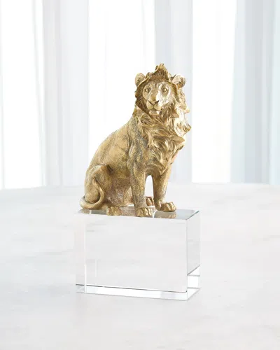 Global Views Lion Sculpture In Gold