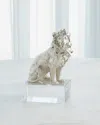 Global Views Lion Sculpture In Silver