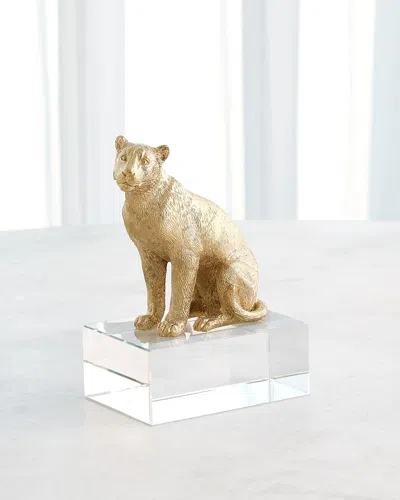 Global Views Lioness Sculpture In Gold