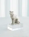 Global Views Lioness Sculpture In Silver