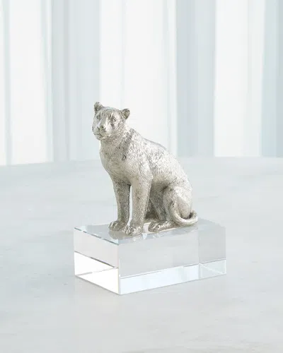 Global Views Lioness Sculpture In Silver