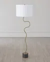 Global Views Loop Brass Floor Lamp In Brass