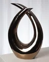 Global Views Loop Bronze Sculpture In Bronze