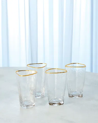 Global Views Low Ball/double Old-fashion Glasses, Set Of 4