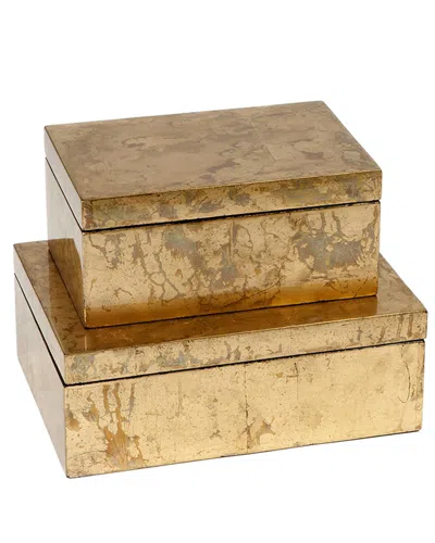 Global Views Luxe Gold Leaf Box
