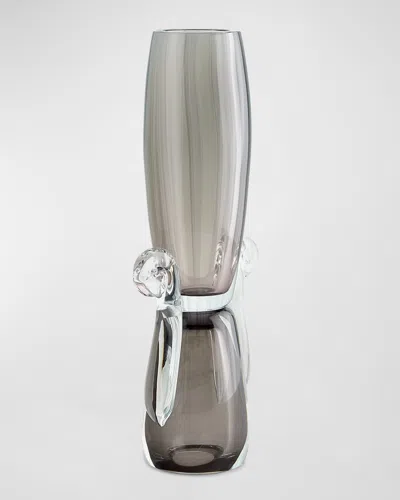Global Views Lydia Vase In Gray, Large In Grey
