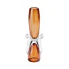 Global Views Lydia Vase In Amber, Small