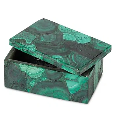 Global Views Malachite Small Stone Box In Green