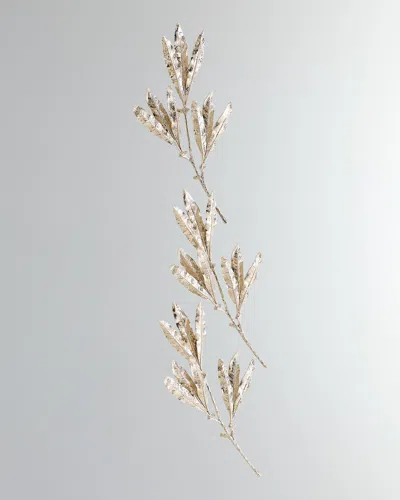 Global Views Mango Leaves Wall Decor In Nickel