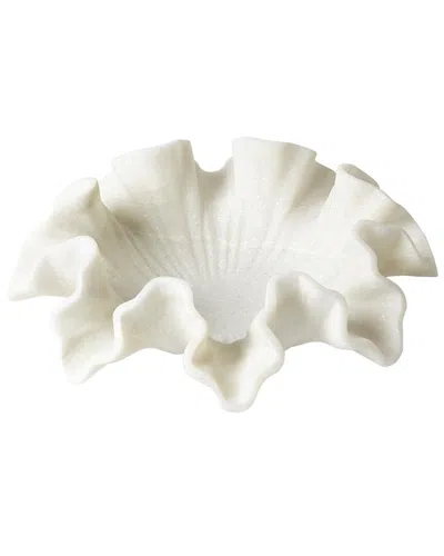 Global Views Marble Ruffle Bowl