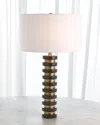 Global Views Marble Stack Lamp In Black