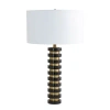 Global Views Marble Stack Lamp-black In Black