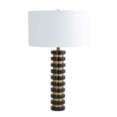 Global Views Marble Stack Lamp-black