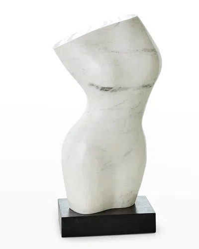 Global Views Marble Torso Sculpture In White