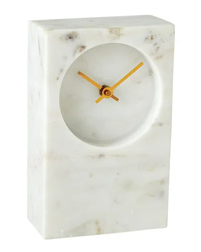 Global Views Marble Tower Clock In Blue