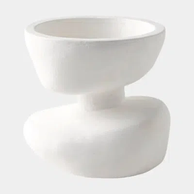 Global Views Matili Organic Bowl-sm 7"h X 7"w X 8"d Decorative Bowl In White