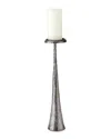 Global Views Medium Beacon Candle Holder In Silver
