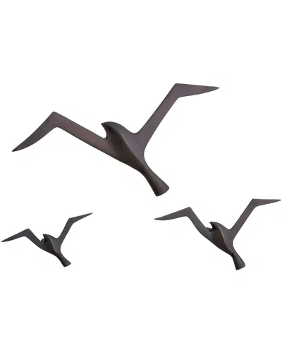 GLOBAL VIEWS GLOBAL VIEWS METALLIC FLOCK WALL DECOR