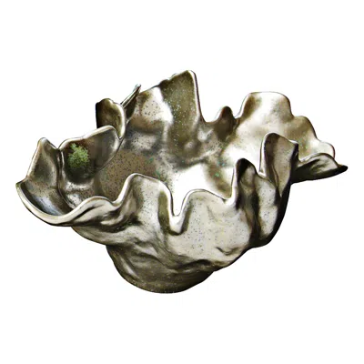 Global Views Meteor Haze Small Silver Bowl