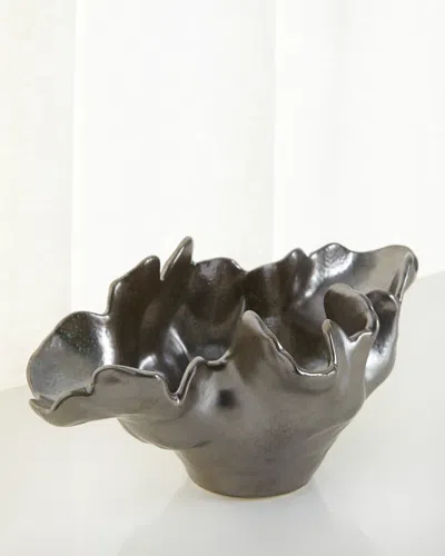 Global Views Meteor Small Decorative Bowl In Silver