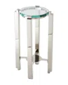 Global Views Metro Side Table In Silver