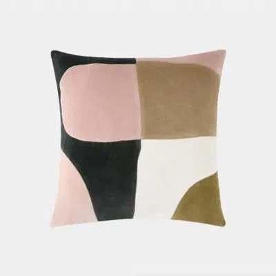 Global Views Mimolette Pillow 20"l X 20"w Accent Pillow In Pink;green;white;brown;black